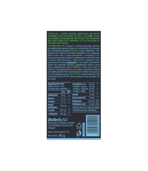 BIOTECH RECOVERY GEL 40g - Image 2